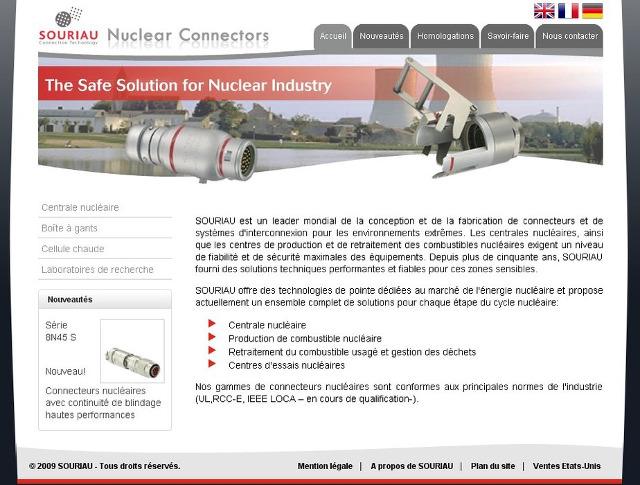 Version française du site web connecteurs nucléaires